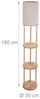 Relaxdays Stehlampe mit 3 Ablagen & Leinenschirm Bild 4