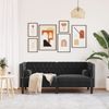 vidaXL Chesterfield-Sofa mit Nackenrollen 2-Sitzer Schwarz Samt 372688 Bild 3