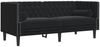 vidaXL Chesterfield-Sofa mit Nackenrollen 2-Sitzer Schwarz Samt 372688 Bild 2