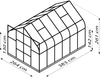 Vitavia Gewächshaus "Dione 9900" inkl. Stahlfundamentrahmen, smaragd grün, 9,9 m²,4 mm HKP Bild 3