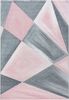 Teppium Teppich Geometrisch Design, Rechteckig, Höhe: 10 mm, Modern Kurzflor Teppiche Geometrisch Design Rosa Teppich Wohnzimmer Bild 4