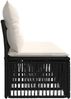 vidaXL 4-Sitzer-Sofa 4 pcs 4-Sitzanzahl Schwarz Poly-Rattan 42026719 Bild 4