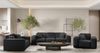 Sofa Designersofa CESINA 3-Sitzer in Stoff Ascot Bukla Schwarz Bild 2