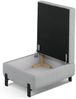 Micadoni Hocker Gloria 1-Sitzer Strukturierter Stoff Hellgrau Bild 2