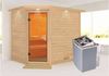 Karibu Sauna Innenkabine Sinai Innensauna 3 Sitzbänke aus Holz Saunakabine mit 40 mm Wandstärke Dampfsauna mit Montagematerial Bild 1