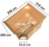 Karibu Sauna Innenkabine Sinai Innensauna 3 Sitzbänke aus Holz Saunakabine mit 40 mm Wandstärke Dampfsauna mit Montagematerial Bild 3