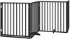 vidaXL 10-tlg. Hundetor mit Tür Faltbar Schwarz 800 cm Pappelholz 3155575 Bild 3