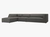 Micadoni Ecksofa Ruby 5-Sitzer Links Kord Scala Dunkelgrau Bild 2