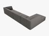 Micadoni Ecksofa Ruby 5-Sitzer Links Kord Scala Dunkelgrau Bild 5