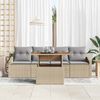 vidaXL Garten-Sofa-Set mit Speicher 5 pcs Beige Poly Rattan 3358506 Bild 3