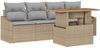 vidaXL Garten-Sofa-Set mit Speicher 5 pcs Beige Poly Rattan 3358506 Bild 2
