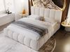 GRAINGOLD Cloud Bett 120x200, Polsterbett mit Bettkasten, Bouclé-Stoff, mit Kopfteil, Beige Bild 4