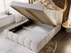 GRAINGOLD Cloud Bett 120x200, Polsterbett mit Bettkasten, Bouclé-Stoff, mit Kopfteil, Beige Bild 5