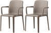 Connubia, 2 Stühle Bayo. 100% recyceltes Polypropylen Taupe matt Bild 1