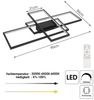 LETGOSPT Deckenleuchte 60W LED Deckenleuchte Dimmbar Modern Deckenlampe Wohnzimmerlampe 90cm, LED fest integriert, Kaltweiß, Naturweiß, Warmweiß, Geometrisch Wandlampe Multifunktional Deckenbeleuchtung Bild 4