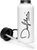 DECALVIBES Edelstahl Trinkflasche 1L mit Strohhalm Classic - Weiß Bild 4