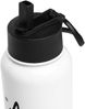 DECALVIBES Edelstahl Trinkflasche 1L mit Strohhalm Classic - Weiß Bild 5