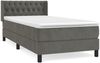 vidaXL Boxspringbett mit Matratze Dunkelgrau 90x190 cm Samt 3131112 Bild 2