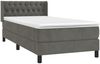 vidaXL Boxspringbett mit Matratze Dunkelgrau 90x190 cm Samt 3131112 Bild 3