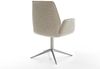 Drehstuhl Zoa-Flex Webstoff Soft Beige Fußkreuz Edelstahl 360° drehbar Wippfunktion Taschenfederkern Bild 5