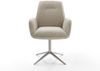 Drehstuhl Zoa-Flex Webstoff Soft Beige Fußkreuz Edelstahl 360° drehbar Wippfunktion Taschenfederkern Bild 2