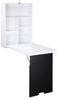 HOMCOM Klapptisch Wandklapptisch mit Tafel, 5 Fächern (Computertisch, 1-St, Klappschreibtisch), Weiß+Schwarz 60 x 94,5 x 147 cm Bild 4