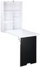 HOMCOM Klapptisch Wandklapptisch mit Tafel, 5 Fächern (Computertisch, 1-St, Klappschreibtisch), Weiß+Schwarz 60 x 94,5 x 147 cm Bild 5