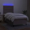 vidaXL Boxspringbett mit Matratze & LED Taupe 80x200 cm Stoff 3135153 Bild 4