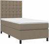 vidaXL Boxspringbett mit Matratze & LED Taupe 80x200 cm Stoff 3135153 Bild 3