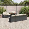 vidaXL Garten Essgruppe mit Kissen 9 pcs Schwarz und Creme 3349809 Bild 3