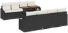 vidaXL Garten Essgruppe mit Kissen 9 pcs Schwarz und Creme 3349809 Bild 2