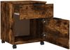 vidaXL Mobiler Aktenschrank mit Rollen Räuchereiche 45x38x54 cm 817135 Bild 4