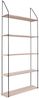House Nordic Wandregal, 5 Holzböden, schwarzer Rahmen, 65x17x145 cm Bild 3
