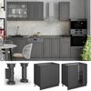 Spülenunterschrank Fame-Line Anthrazit-Gold Landhaus 80 cm mit Regal, ohne Arbeitsplatte Vicco Bild 3