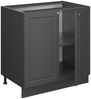 Spülenunterschrank Fame-Line Anthrazit-Gold Landhaus 80 cm mit Regal, ohne Arbeitsplatte Vicco Bild 4