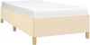 Einzelbettgestell Design für Erwachsene ohne Matratze Creme 90x200 cm Stoff d4350e Bild 3