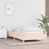 Einzelbettgestell Design für Erwachsene ohne Matratze Creme 90x200 cm Stoff d4350e Bild 2