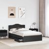 vidaXL Bettrahmen mit Schubladen Schwarz 120 x 190 cm Ingenieurs Holz 3413027 Bild 3