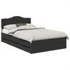 vidaXL Bettrahmen mit Schubladen Schwarz 120 x 190 cm Ingenieurs Holz 3413027 Bild 2