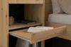 Vente-unique - LUDARO Bett Holz, Platte SchwarzBeige - B 199,8 cm x H 202,8 cm x L 269,7 cm Bild 5