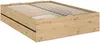 Vente-unique - LUDARO Bett Holz, Platte SchwarzBeige - B 199,8 cm x H 202,8 cm x L 269,7 cm Bild 4