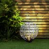 LED Solar-Steckleuchte, Lichteffekt, antik silber, H 41 cm Bild 4