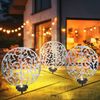 LED Solar-Steckleuchte, Lichteffekt, antik silber, H 41 cm Bild 2