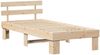 vidaXL Bettrahmen mit Kopfteil Natur 90 x 190 cm Massives Kiefernholz 872464 Bild 4