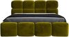 Polsterbett MONAKO 180x200 ohne Matratze mit Bettkasten und Lattenrost. Farbe: Olive 9 Bild 3