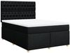 vidaXL Boxspringbett mit Matratze Schwarz 140x200 cm Stoff 3291312 Bild 2