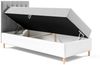 Boxspringbett Gästebett Kinderbett FINJA Nr. 1 100x200cm Weiss-Rosa Bild 2