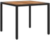 vidaXL Gartentisch Schwarz 90 x 90 x 75 cm Poly-Rattan 362537 Bild 5