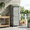 vidaXL Gartenschuppen Grau 59,5 x 56 x 176,5 cm Massivholz aus Fichte 42033478 Bild 3