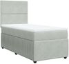 vidaXL Boxspringbett mit Matratze Hellgrau 80x200 cm Samt 3292184 Bild 2